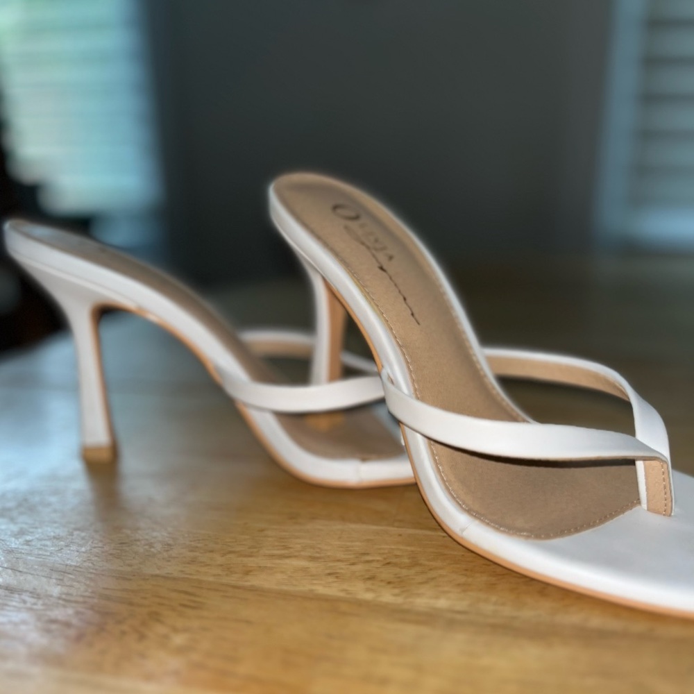 White high heels